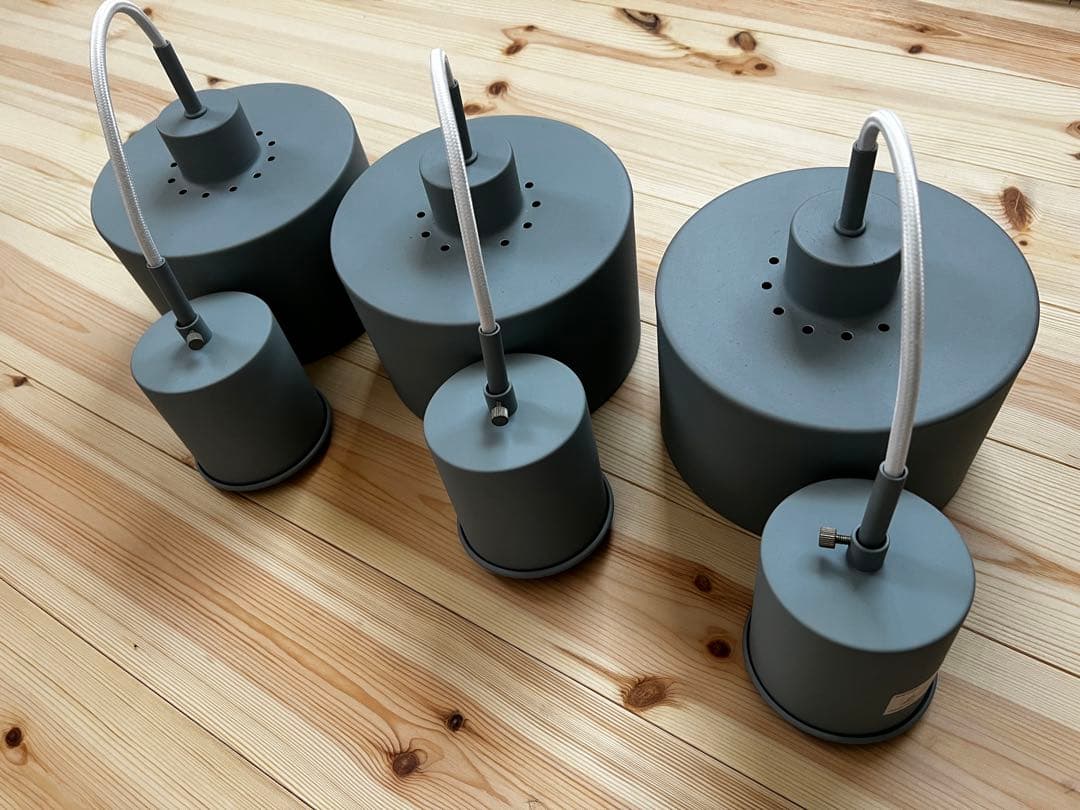 PiENi ペンダントライト3灯セット (ダクトレール•LED電球付き)