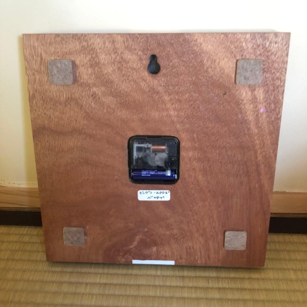 AkihiroWoodworks デザイナー掛け時計センダンムクロジベニタブ