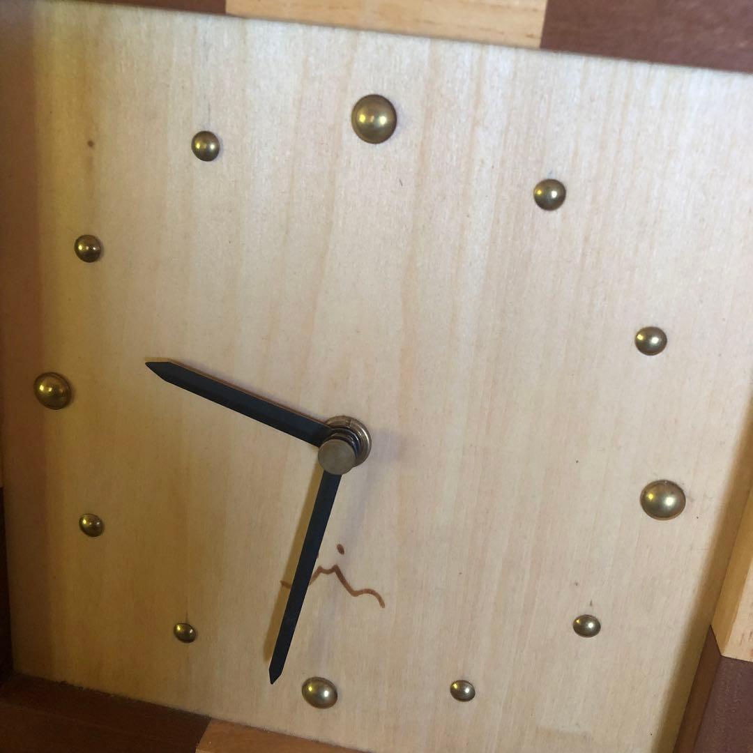 AkihiroWoodworks デザイナー掛け時計センダンムクロジベニタブ