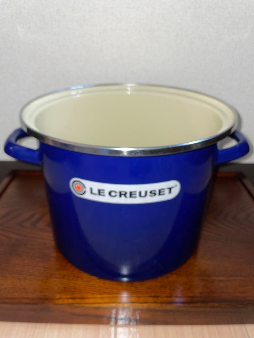 ル・クルーゼ　未使用　ストックポット　寸胴鍋　青