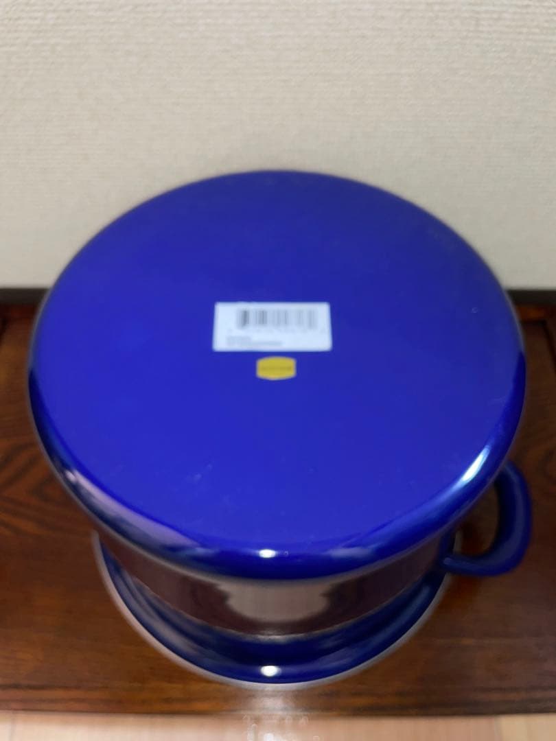 ル・クルーゼ　未使用　ストックポット　寸胴鍋　青