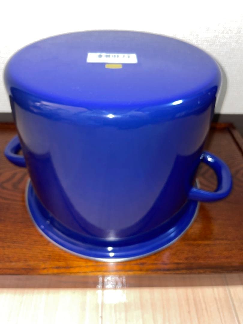 ル・クルーゼ　未使用　ストックポット　寸胴鍋　青