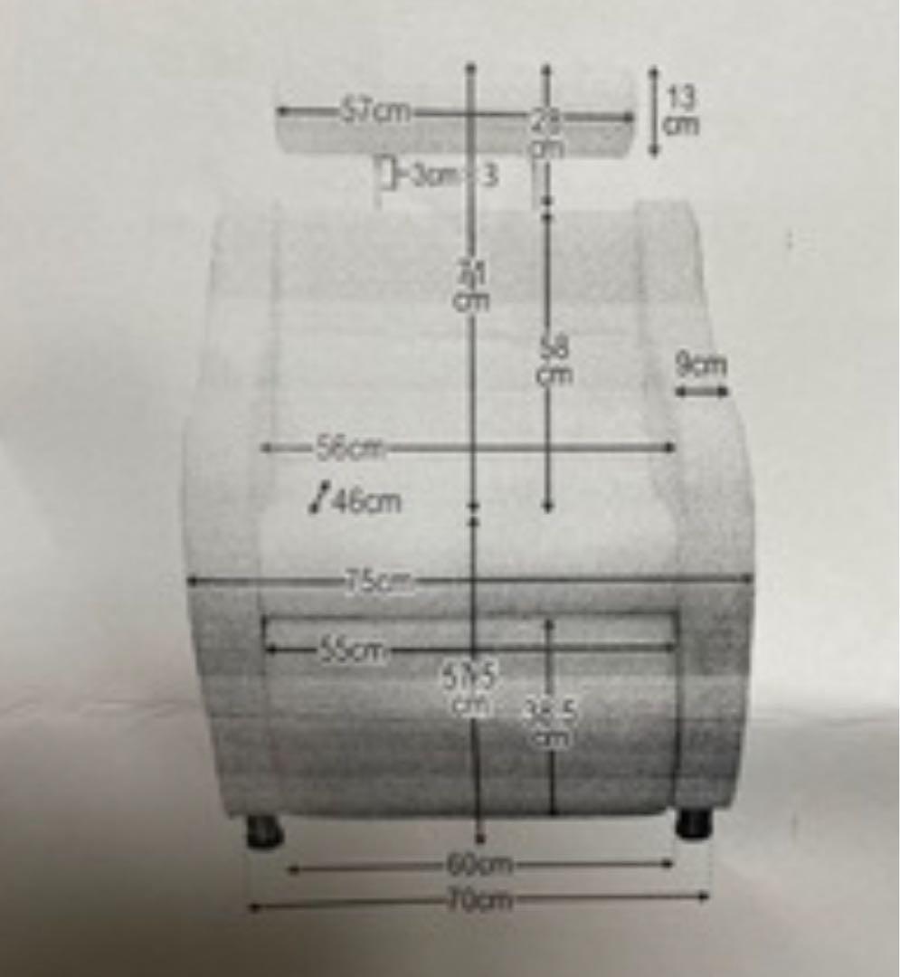 一人用ソファの電動オットマン付 フット　ネイルサロンでも