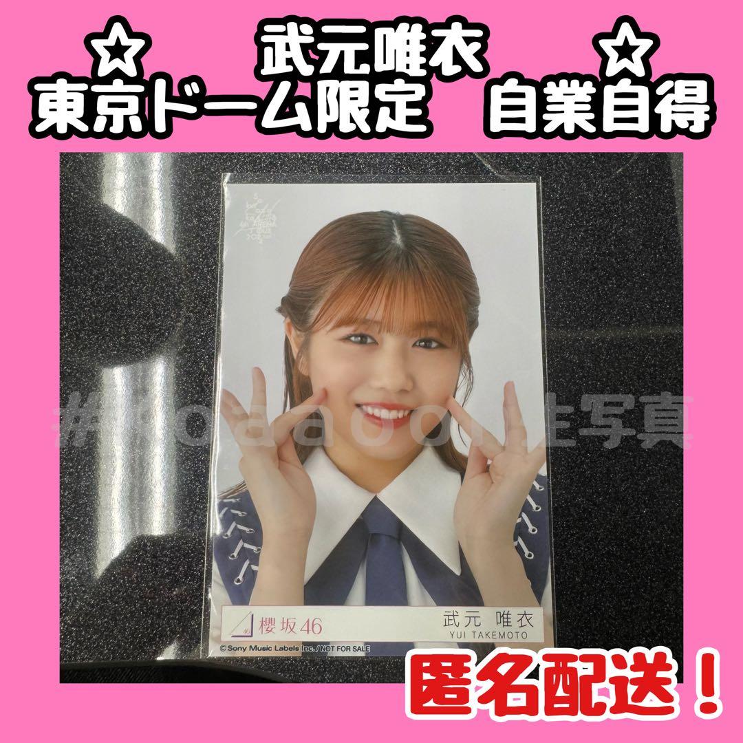 櫻坂46 武元唯衣ライブ会場撮りおろしプレミアム生写真 自業自得東京ドーム