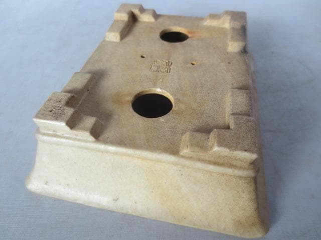 白釉　花盆　和鉢　在銘　　幅13㎝　　R7/12/18-3