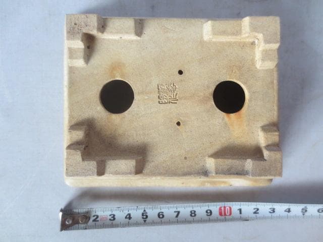 白釉　花盆　和鉢　在銘　　幅13㎝　　R7/12/18-3