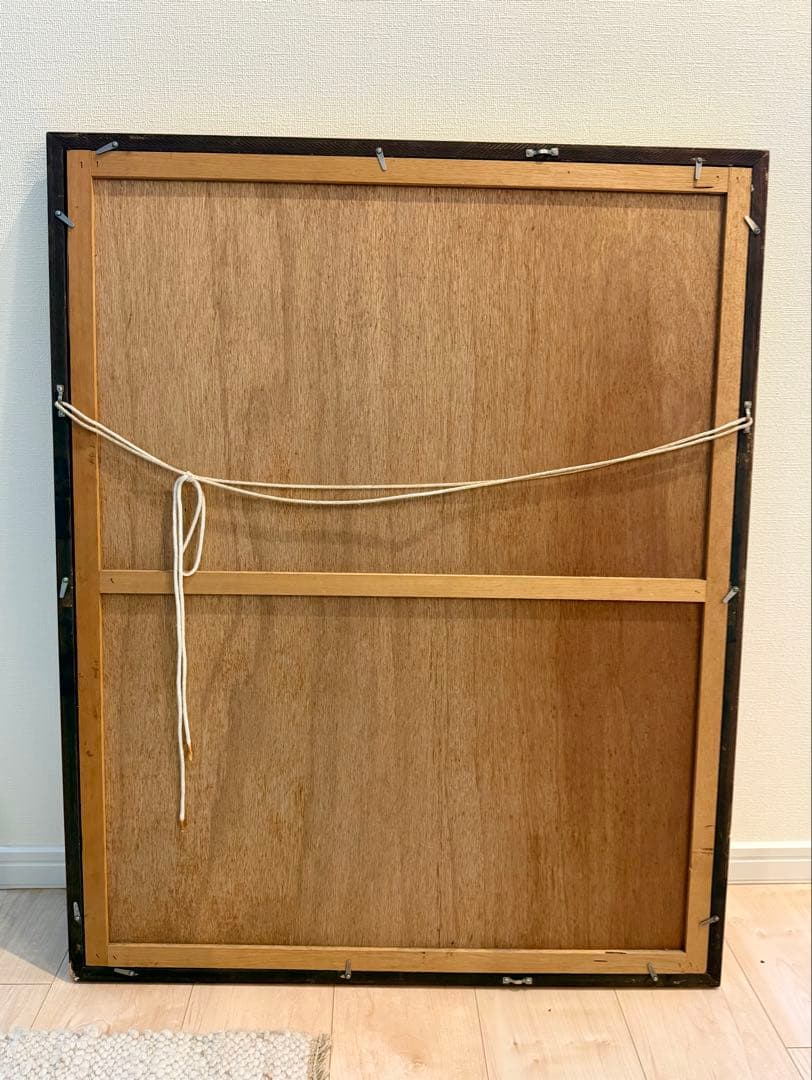 サイン入り 限定版画 少女と蝶 図 48×40cm 現代アート 額装