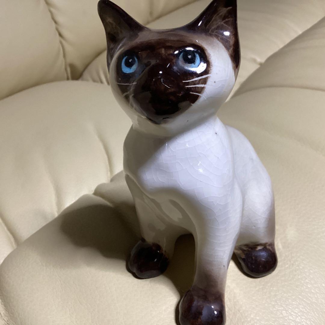 レア　シャム猫 高さ約１６cmケンジントンナンバー12の子　瞳が描かれている