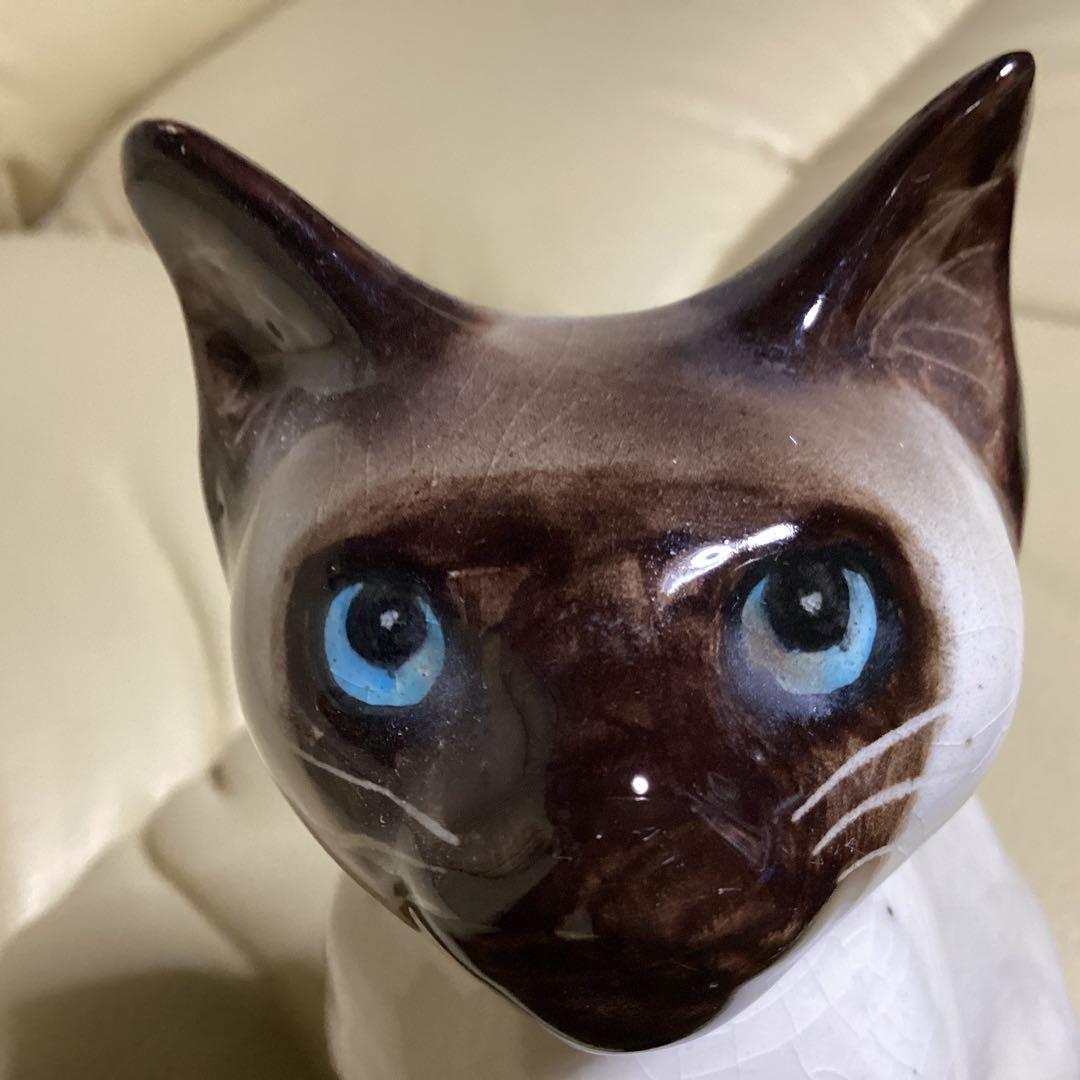 レア　シャム猫 高さ約１６cmケンジントンナンバー12の子　瞳が描かれている