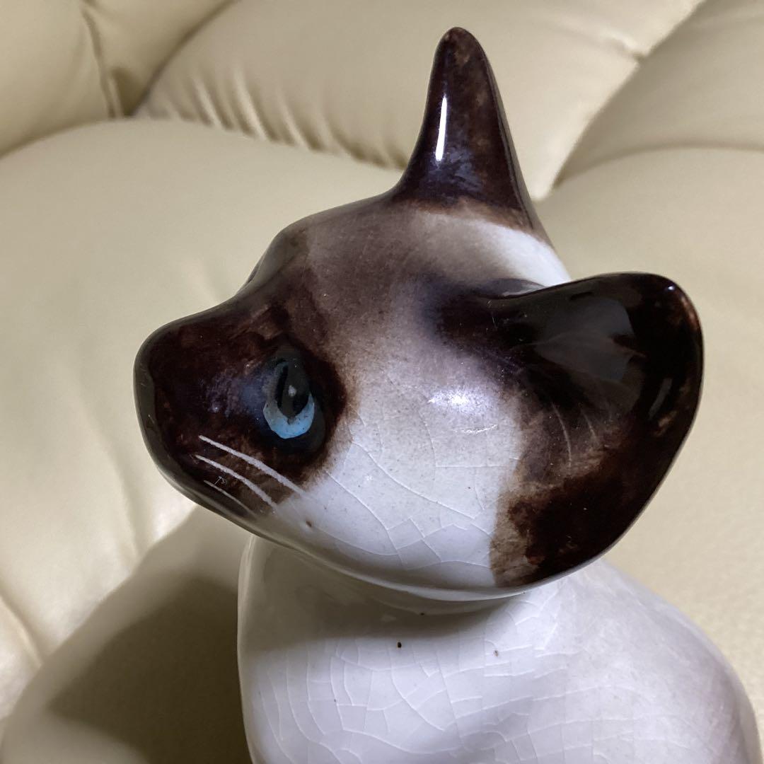 レア　シャム猫 高さ約１６cmケンジントンナンバー12の子　瞳が描かれている