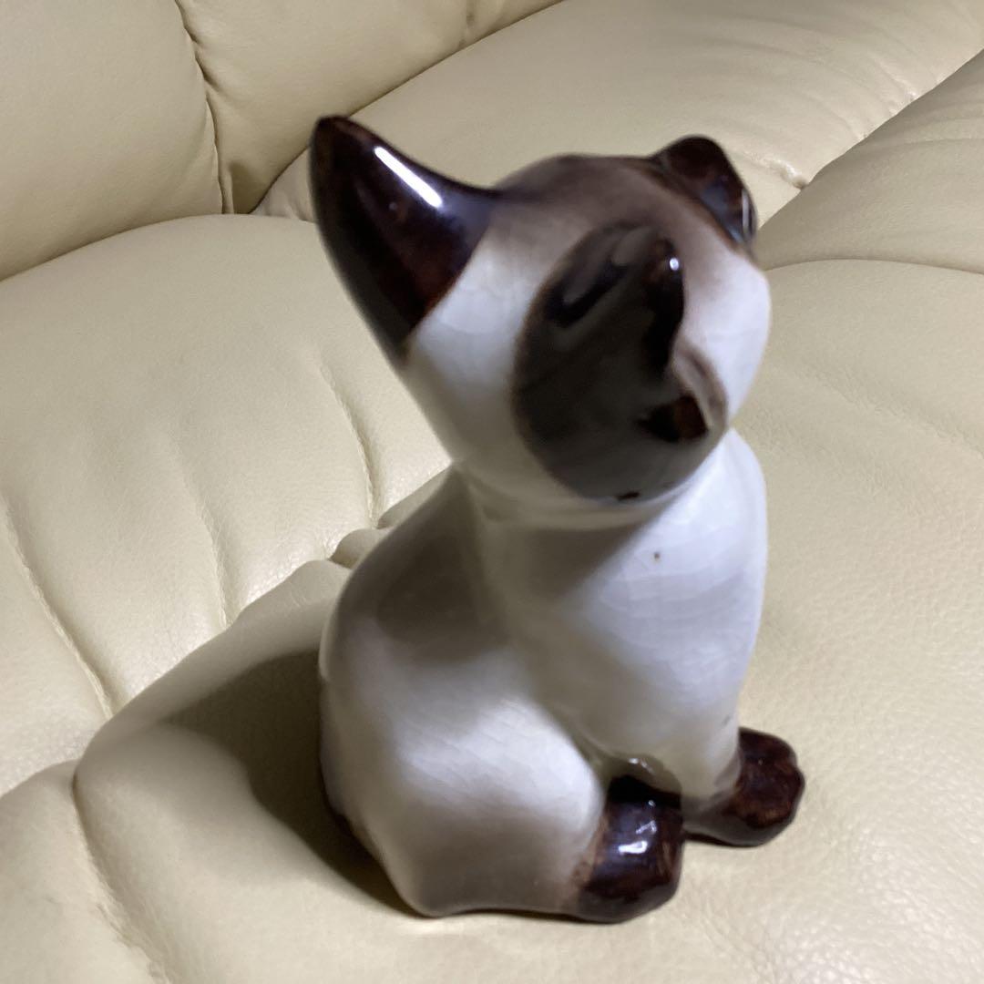 レア　シャム猫 高さ約１６cmケンジントンナンバー12の子　瞳が描かれている