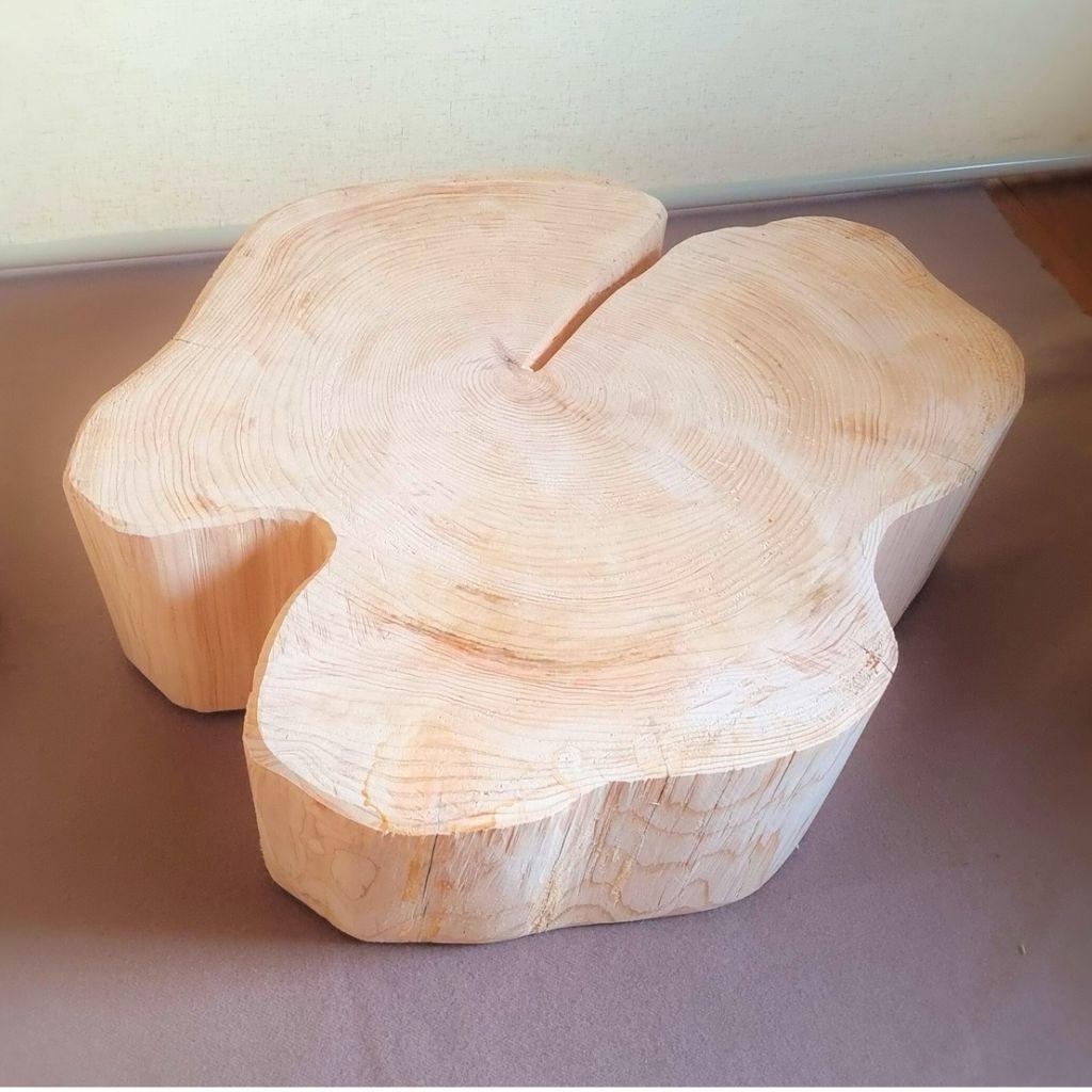 超特大 ひのき 天然アロマ 切株テーブル・無垢無塗装・オーガニック