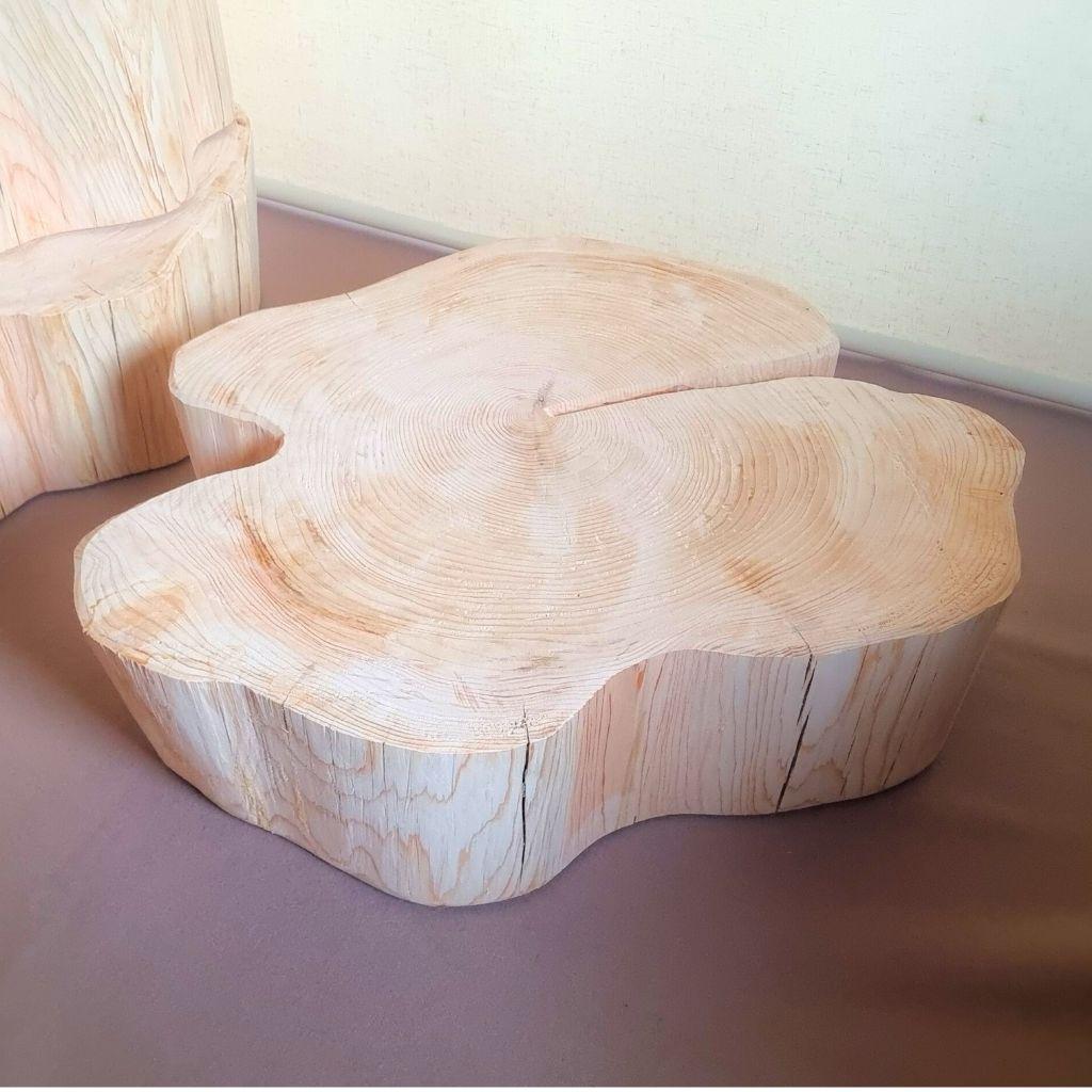 超特大 ひのき 天然アロマ 切株テーブル・無垢無塗装・オーガニック