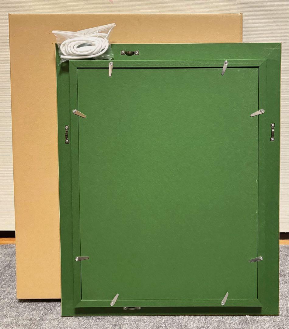 F4号】手描き油彩 水森亜土 額縁 未使用額 サイン 絵画 かわいい 人気