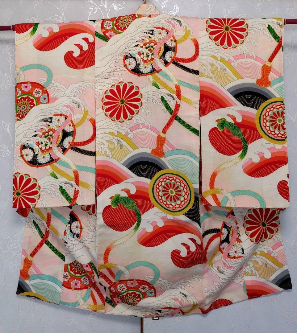 RK408アンティーク子供着物着丈94センチ裄丈40センチ正絹美品