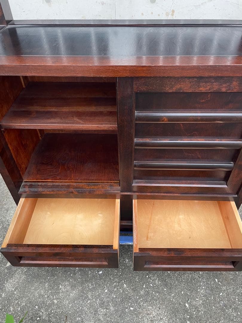 松本民芸家具 茶箪笥 和モダン 和家具 古民家 茶棚　松本民芸家具シールあり