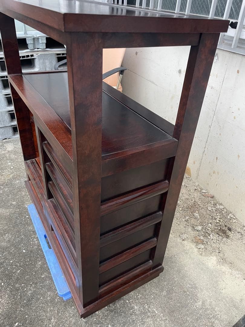 松本民芸家具 茶箪笥 和モダン 和家具 古民家 茶棚　松本民芸家具シールあり