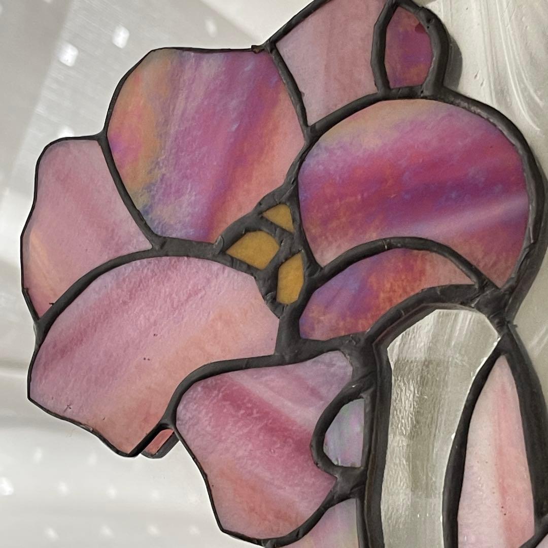 ステンドグラス 鏡 ミラー 百合 - メルカリ