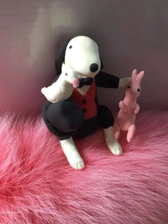 ️❤️️エンジェルクレイ「犬の手品師」粘土細工❤️新品未使用