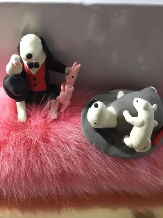 ️❤️️エンジェルクレイ「犬の手品師」粘土細工❤️新品未使用