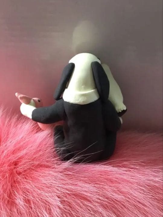 ️❤️️エンジェルクレイ「犬の手品師」粘土細工❤️新品未使用