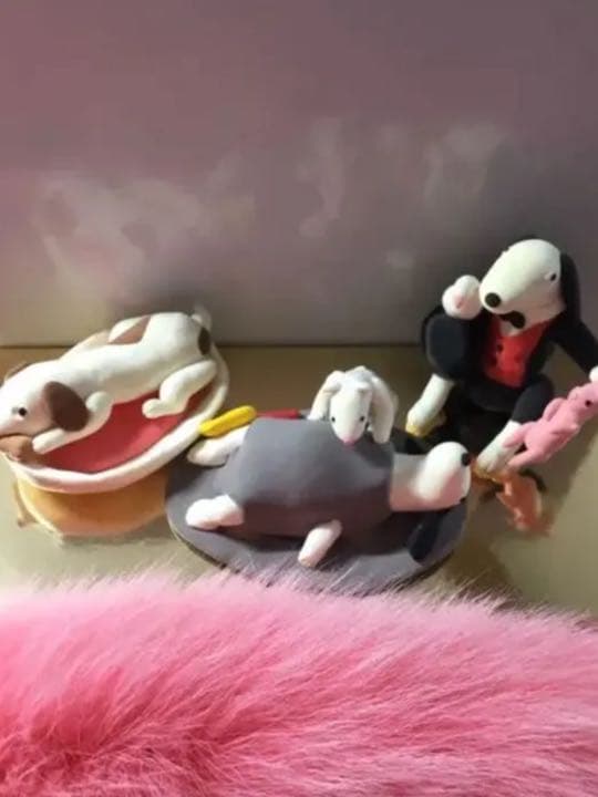 ️❤️️エンジェルクレイ「犬の手品師」粘土細工❤️新品未使用