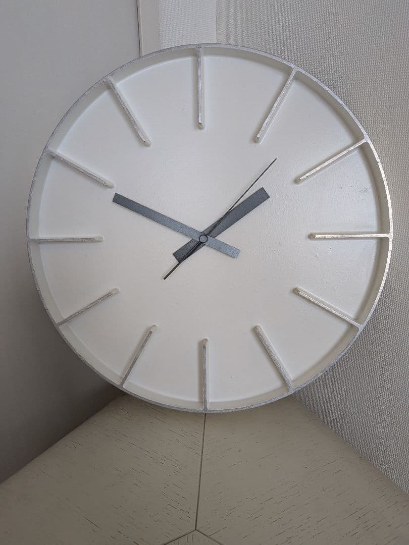 壁掛け レムノス エッジクロック Lサイズ AZUMI白