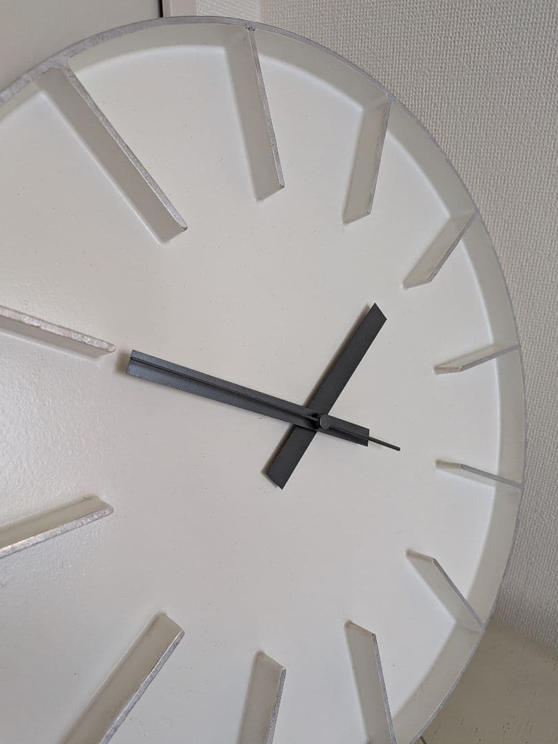 壁掛け レムノス エッジクロック Lサイズ AZUMI白