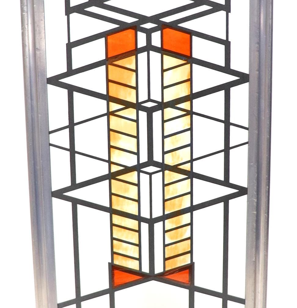 フランク・ロイド・ライト 財団 ヴィンテージ ステンドグラス 縦長 ロビーハウス