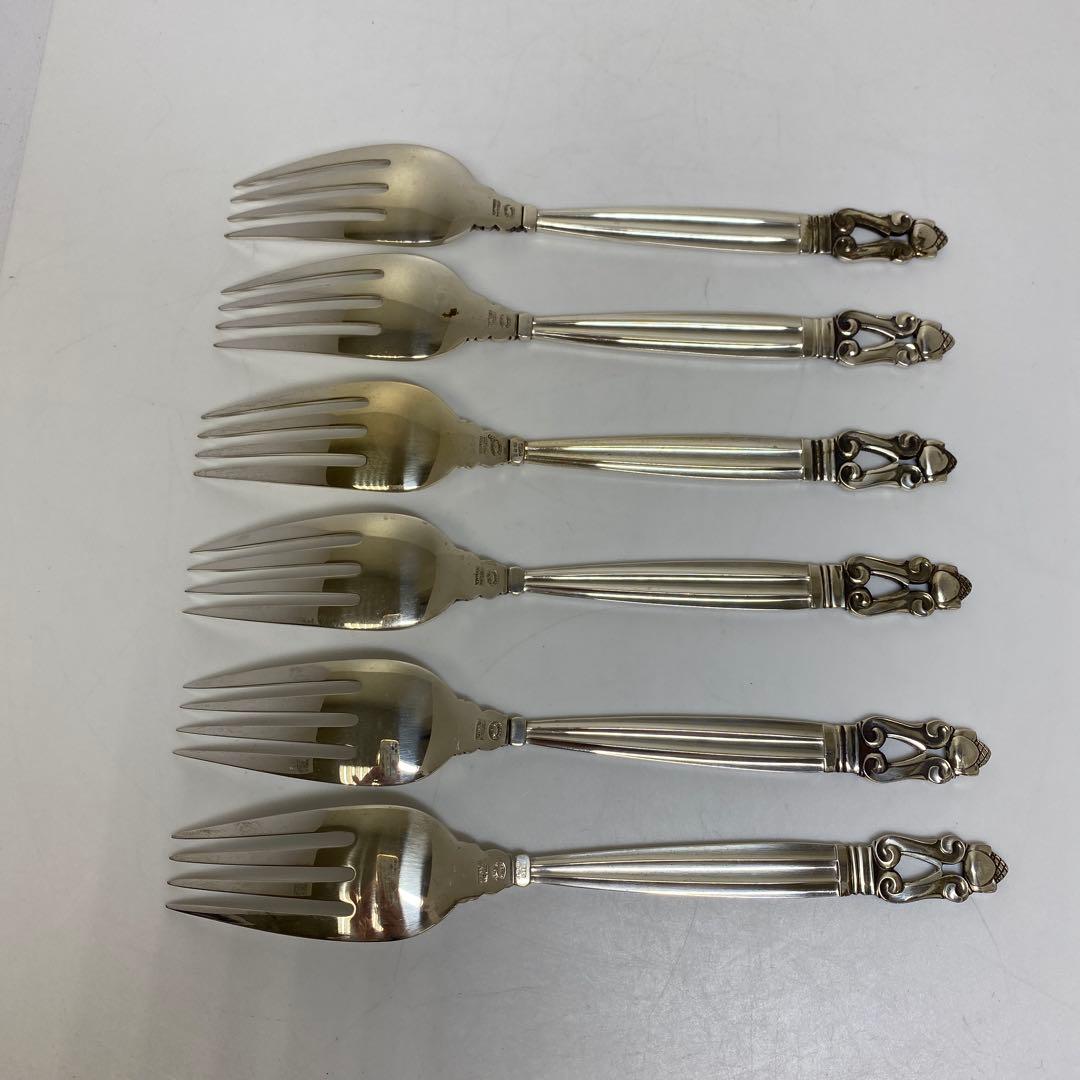 ジョージジェンセン　sterling ディナーフォーク6本　354g