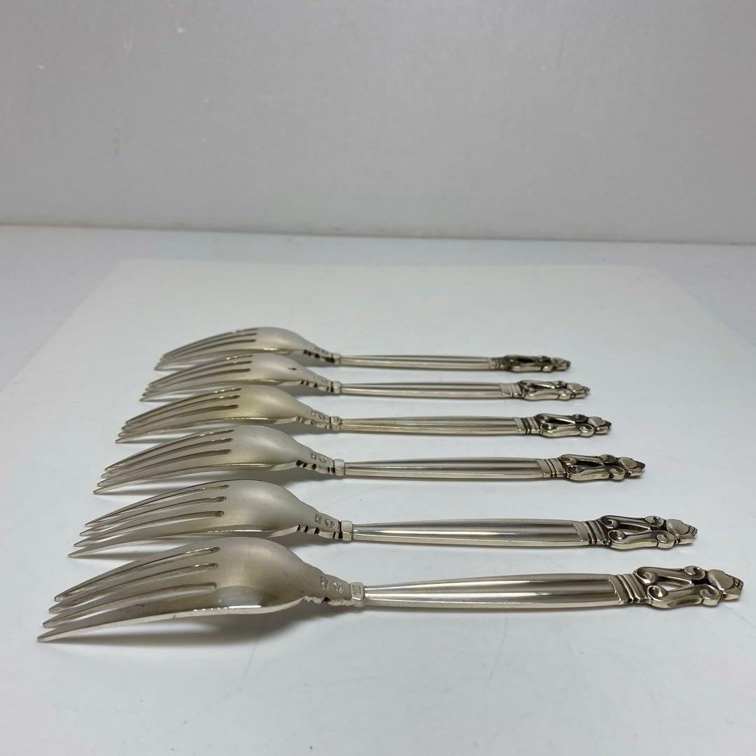 ジョージジェンセン　sterling ディナーフォーク6本　354g