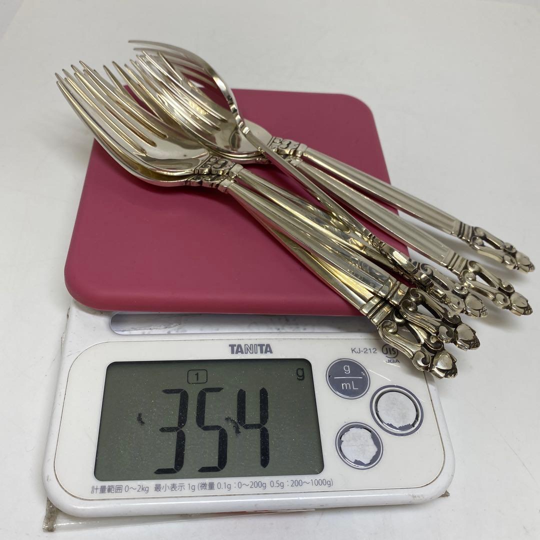 ジョージジェンセン　sterling ディナーフォーク6本　354g