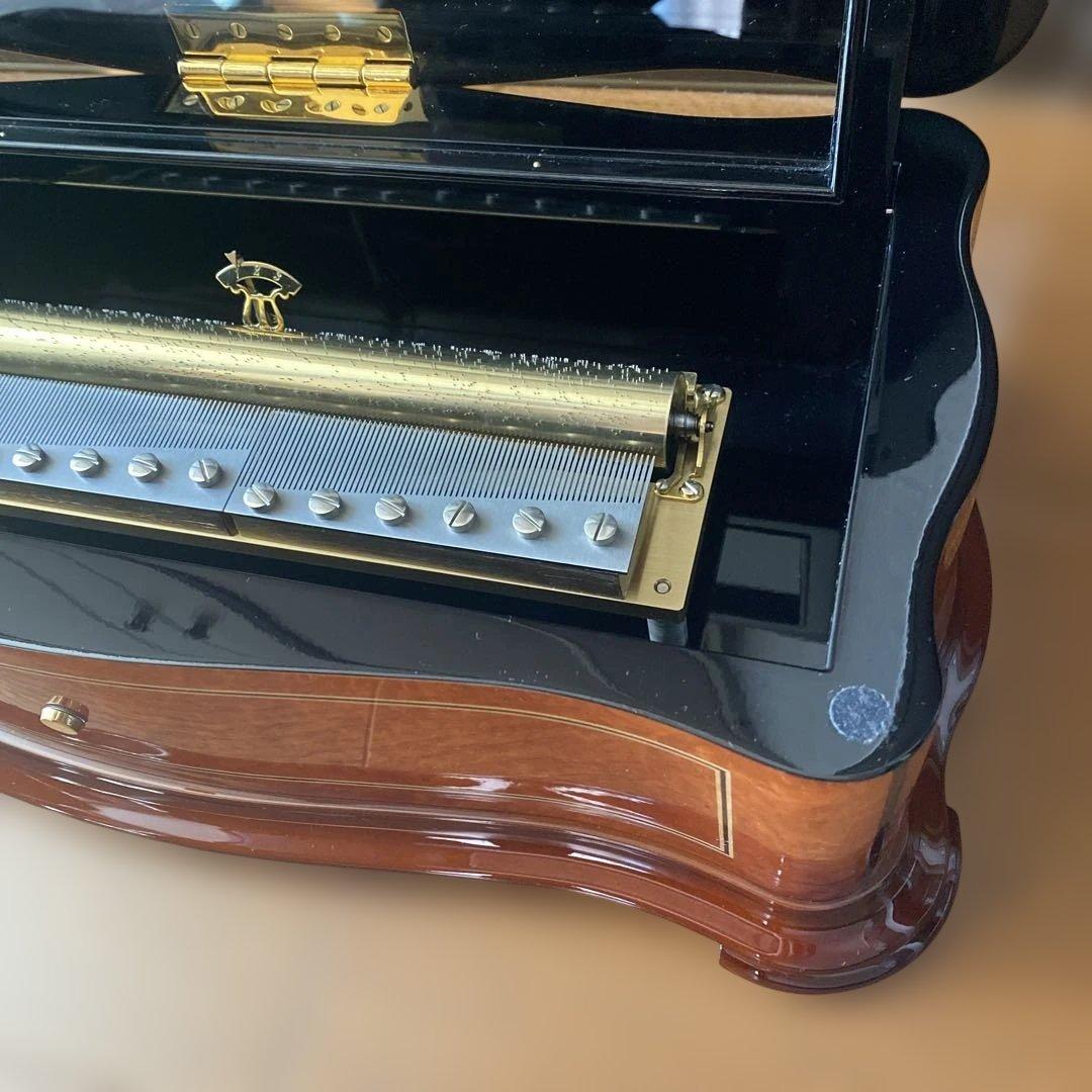 リュージュオルゴール　カノン　144弁　ホワイトローズ　スイス製　廃盤品　希少