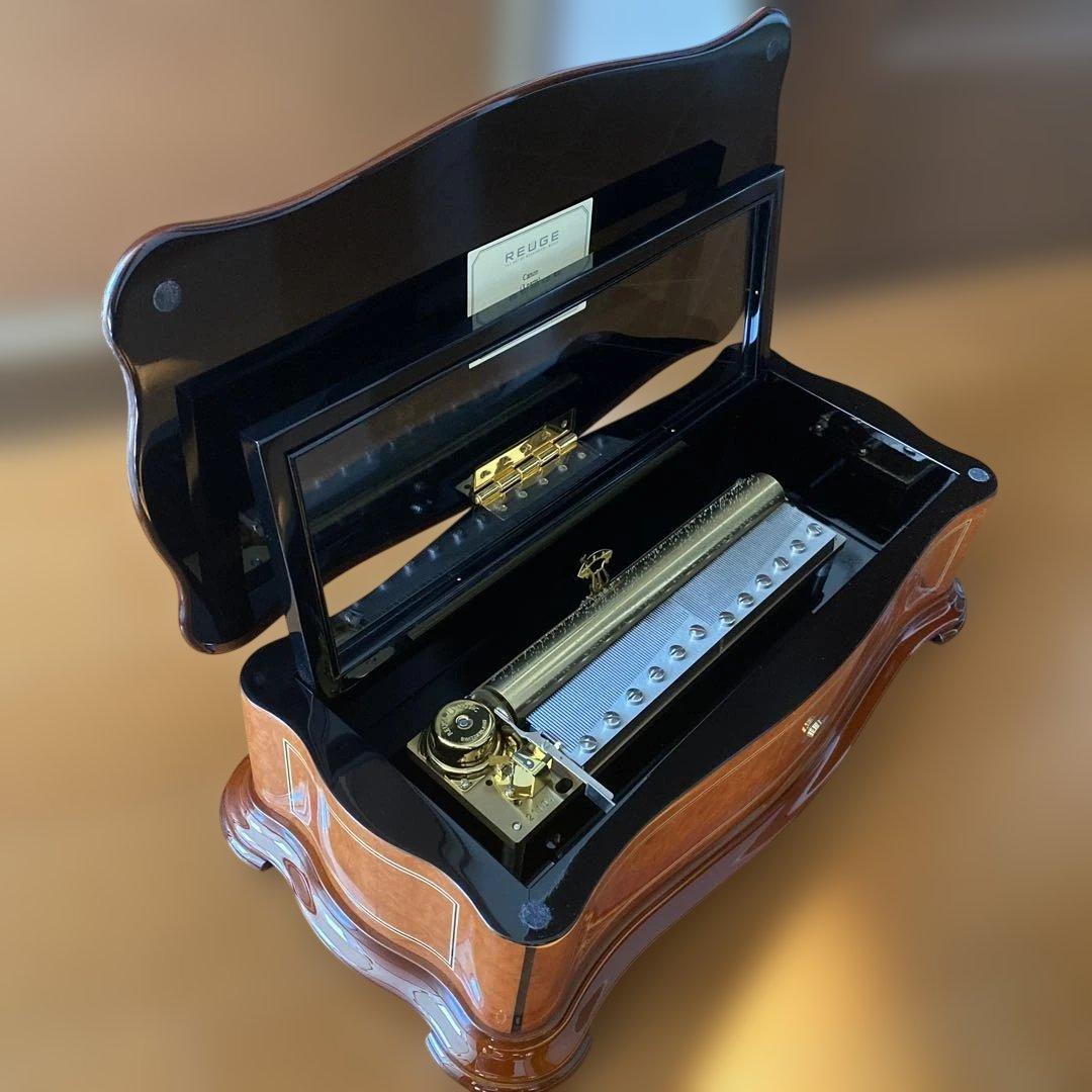 リュージュオルゴール　カノン　144弁　ホワイトローズ　スイス製　廃盤品　希少