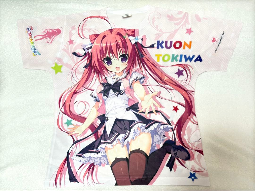 ナツイロココロログ 常磐久遠 フルグラフィックTシャツ フルグラ 白