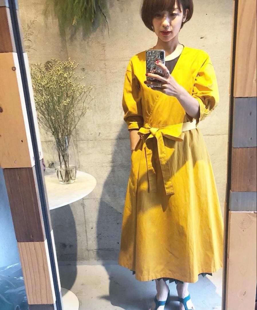 migiwa flower エプロンワンピース ワークドレス