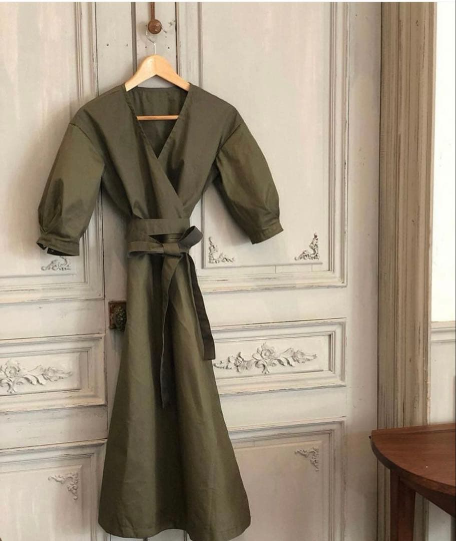 migiwa flower エプロンワンピース ワークドレス