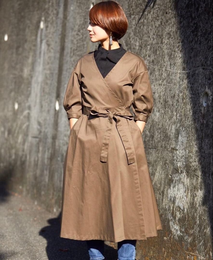 migiwa flower エプロンワンピース ワークドレス