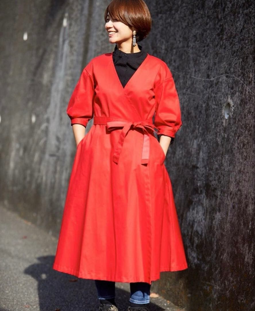 migiwa flower エプロンワンピース ワークドレス