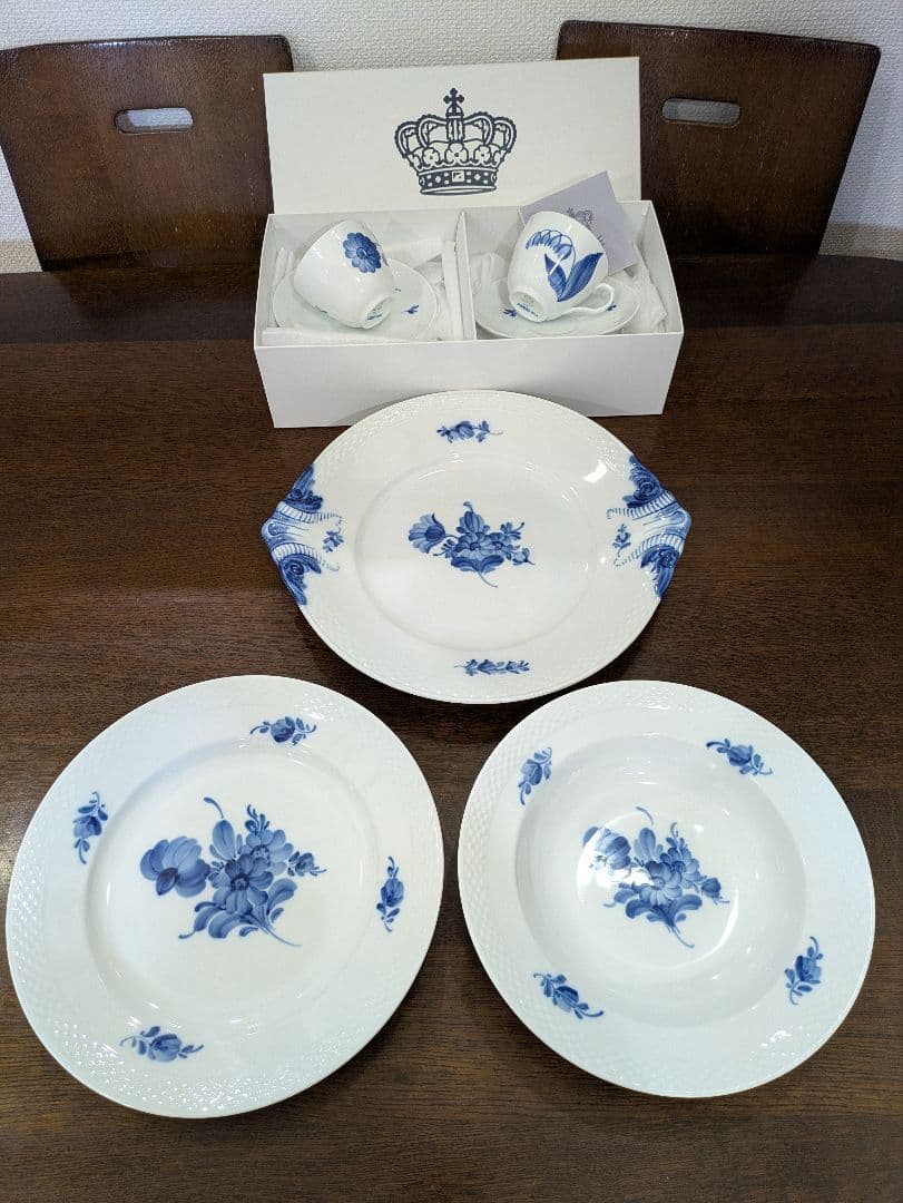 【未使用】ロイヤルコペンハーゲン　BIue Fluted Plain