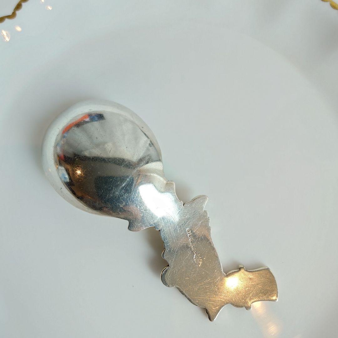 純銀製　ティーキャディースプーン　ウェブスター　アメリカ製　茶匙　16.5g