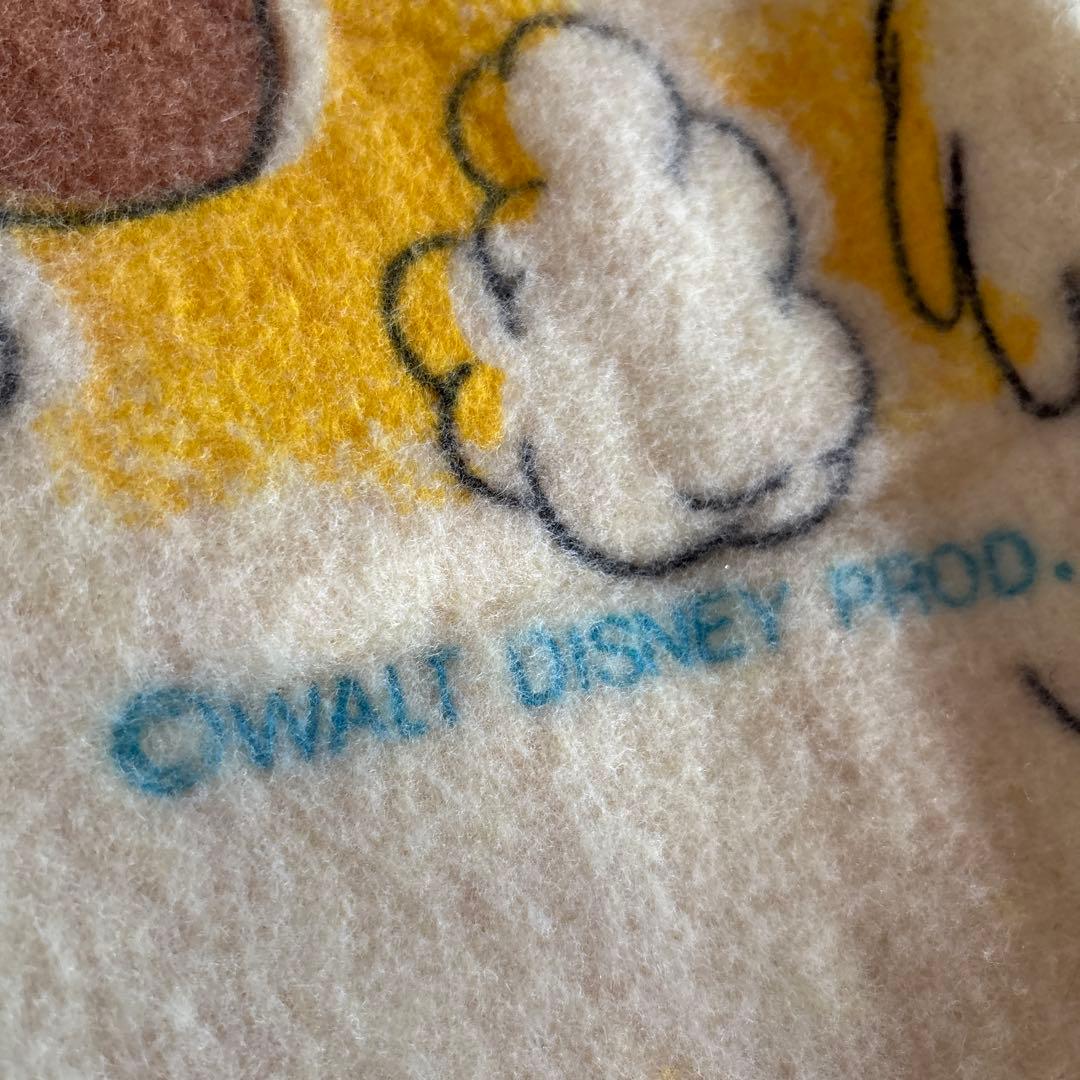 ディズニー ミッキーマウス 毛布 アメリカ ヴィンテージ USA製 80’s