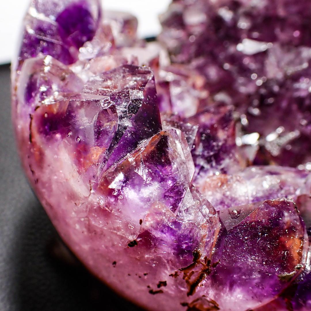天然石 アメジストドーム 笑口 2 鉱物標本 原石 紫水晶 結晶 パワーストーン