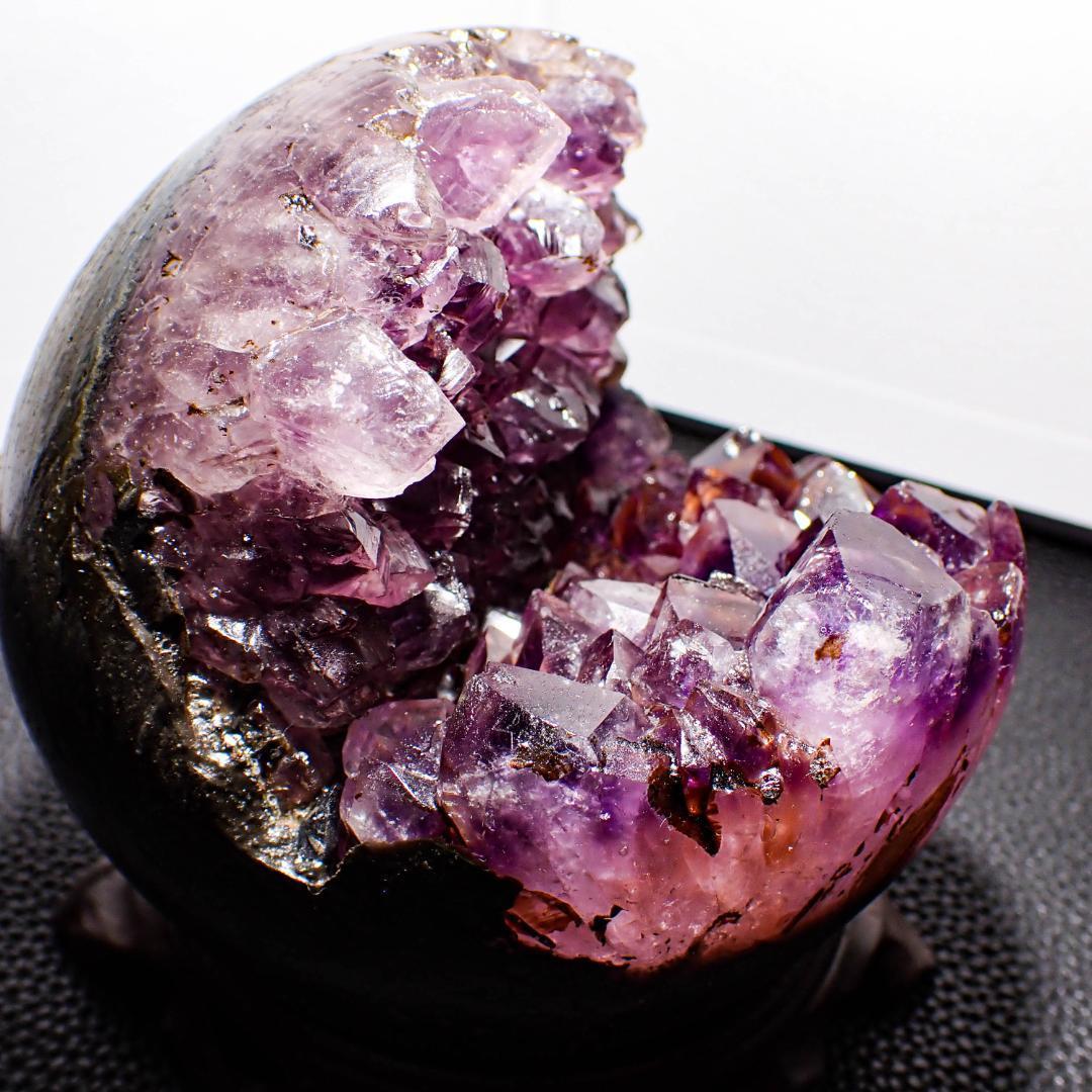 天然石 アメジストドーム 笑口 2 鉱物標本 原石 紫水晶 結晶 パワーストーン