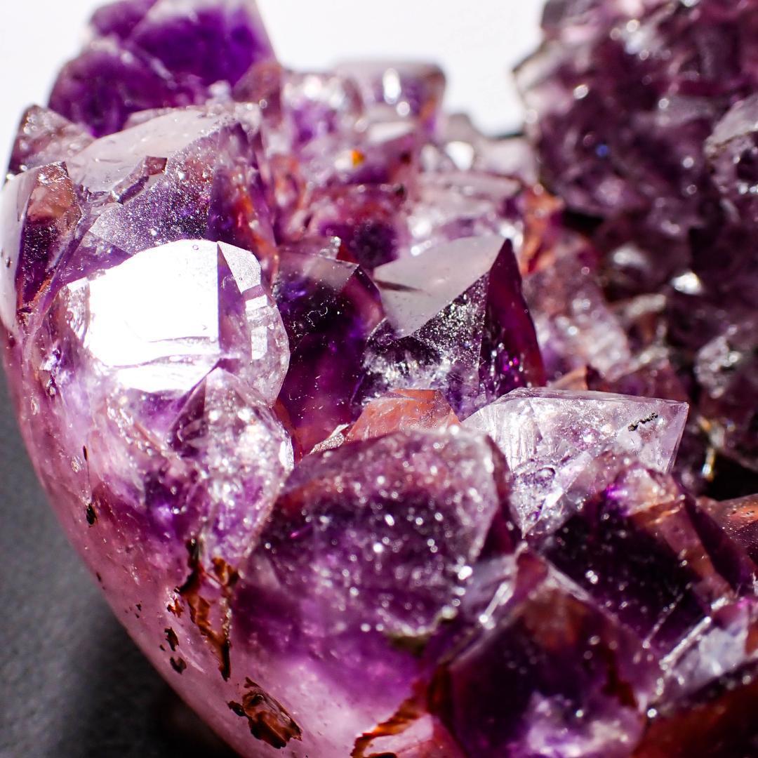 天然石 アメジストドーム 笑口 2 鉱物標本 原石 紫水晶 結晶 パワーストーン