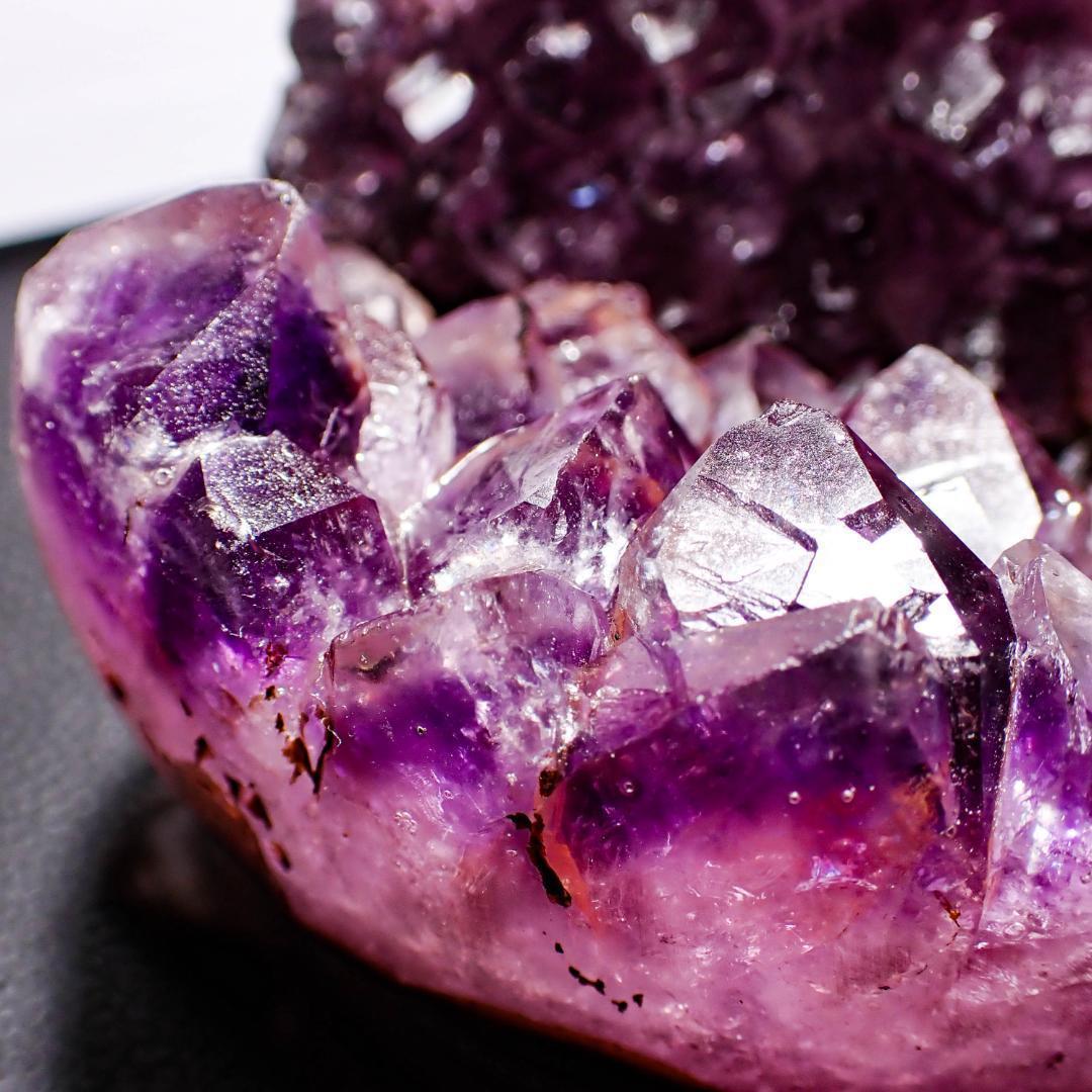 天然石 アメジストドーム 笑口 2 鉱物標本 原石 紫水晶 結晶 パワーストーン
