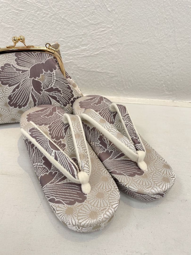 【新品・未使用】草履バッグセット 七五三用 七歳　くすみ