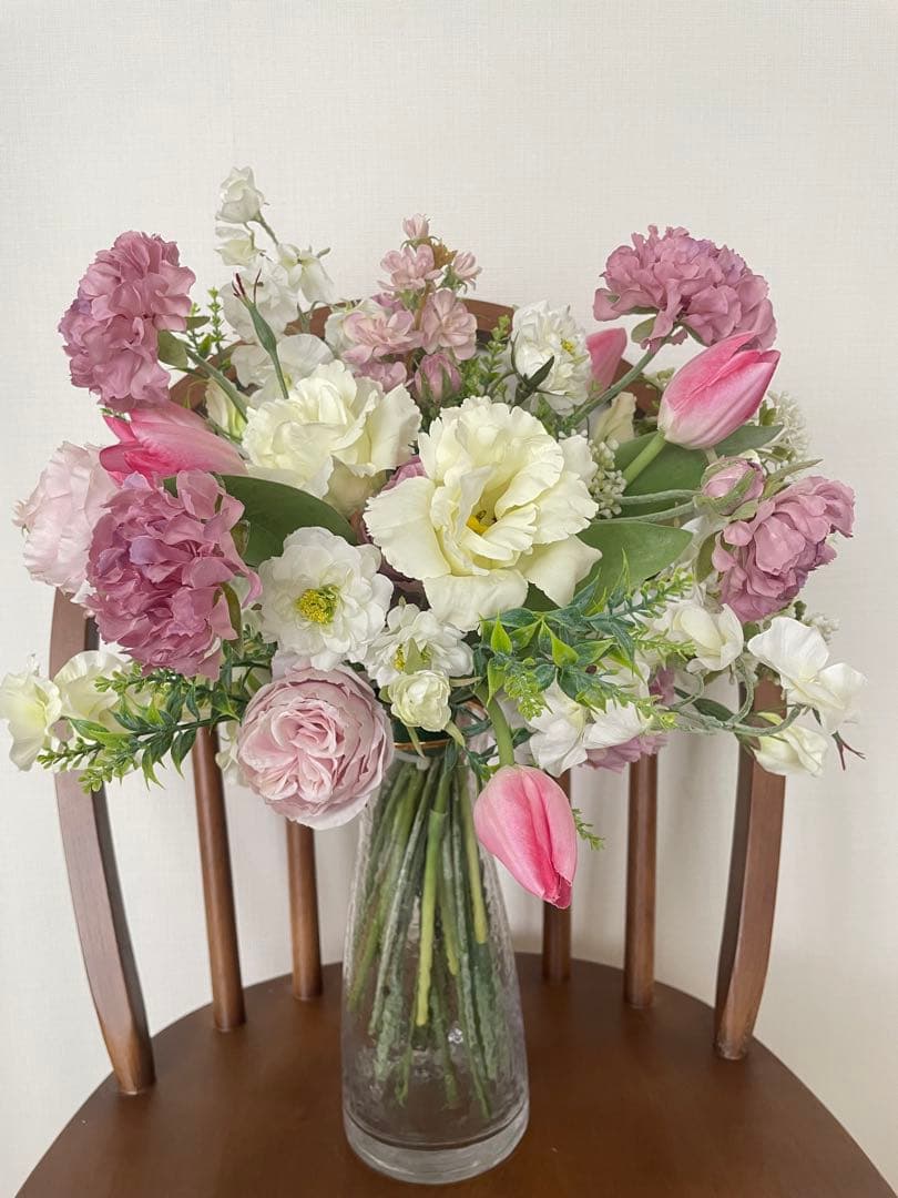 ウェディングブーケ　アーティフィシャルフラワー　ブーケチューリップブーケ