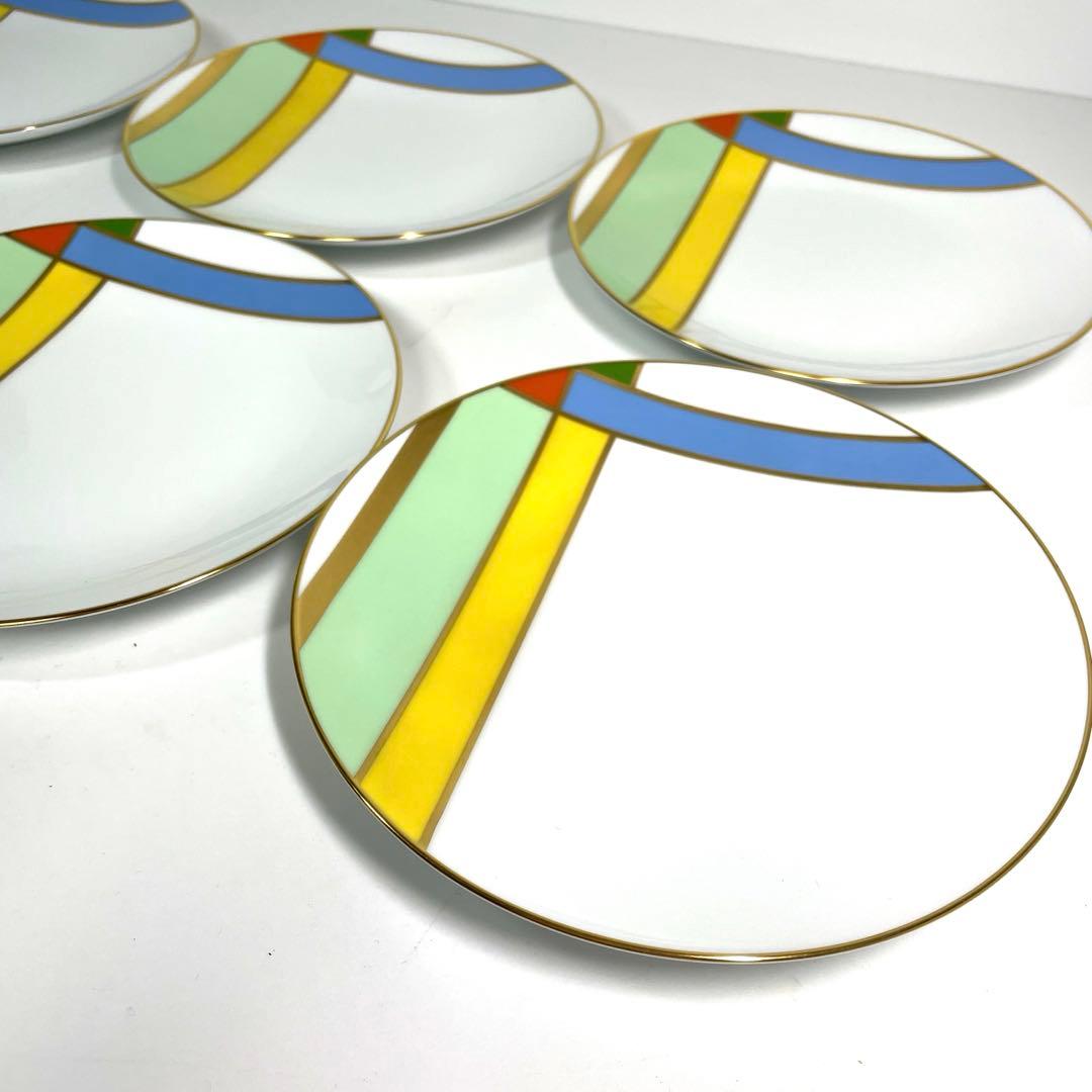 希少 大倉陶園 モンドリアン 廃盤品 プレート 19㎝ 6枚セット