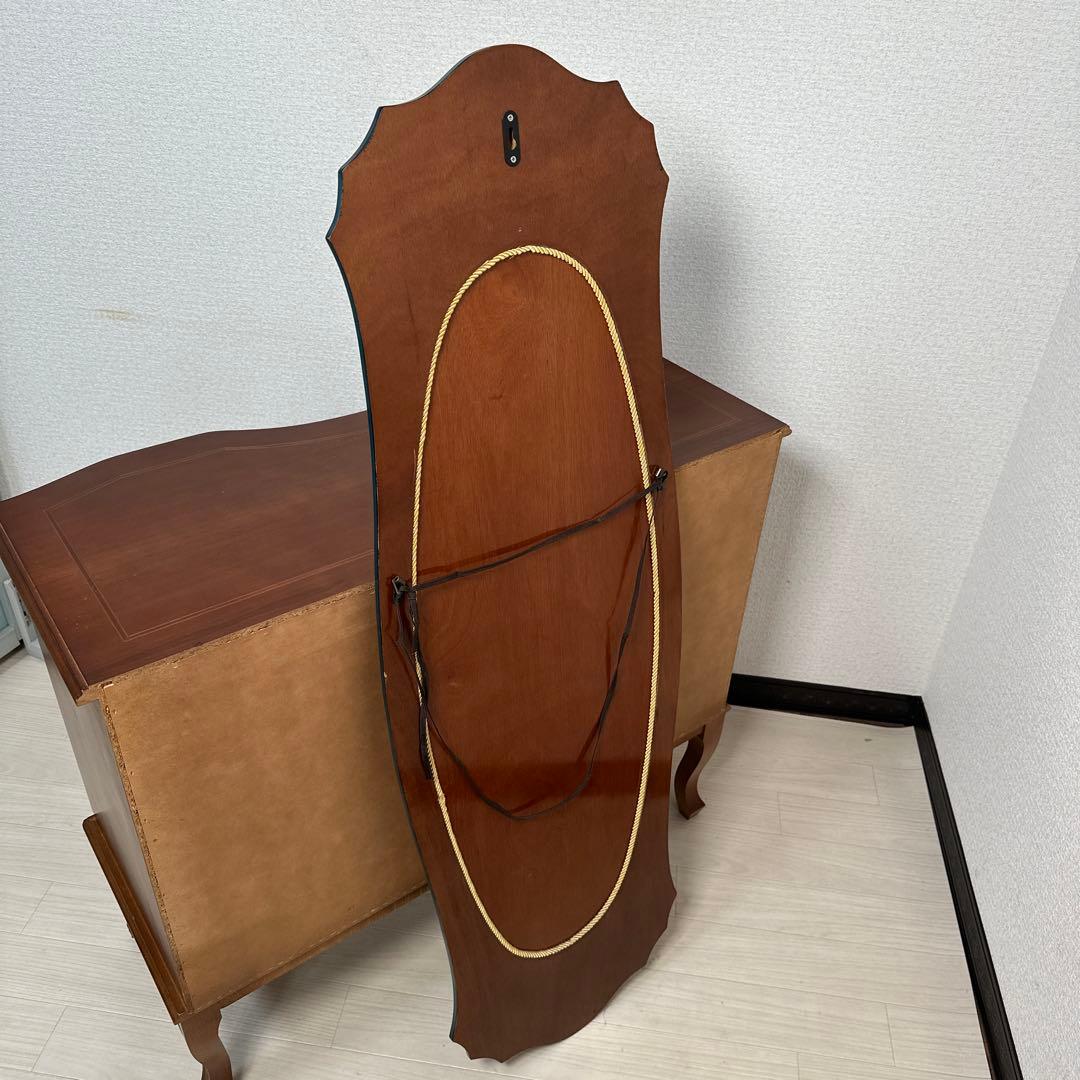 展示品 イタリア製 象嵌 ウォールミラー 壁掛け鏡 姿見 花柄 ※i1※